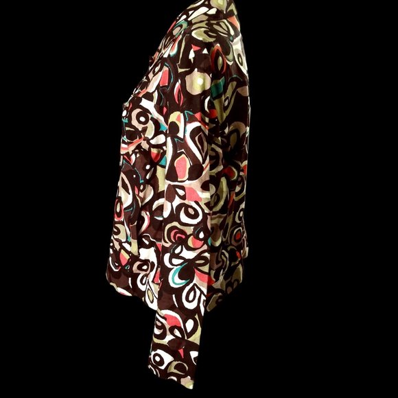 Art Print Plus Size Blouse, Size L Blouse, RQT Blouse, Plus Size Top, Jacket - Picture 4 of 10